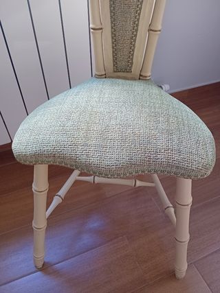 Silla antigua vintage bambú