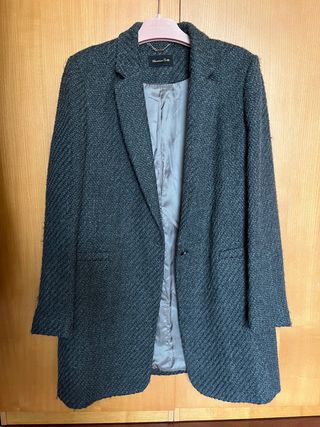 Abrigo lana gris Massimo Dutti 44