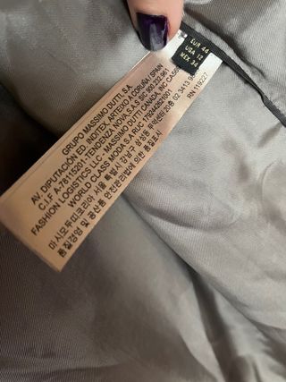 Abrigo lana gris Massimo Dutti 44