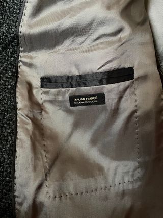 Abrigo lana gris Massimo Dutti 44