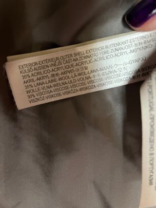 Abrigo lana gris Massimo Dutti 44