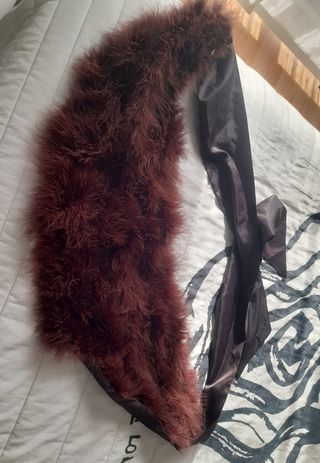 Chal/cuello de pluma de avestruz