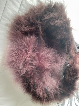 Chal/cuello de pluma de avestruz