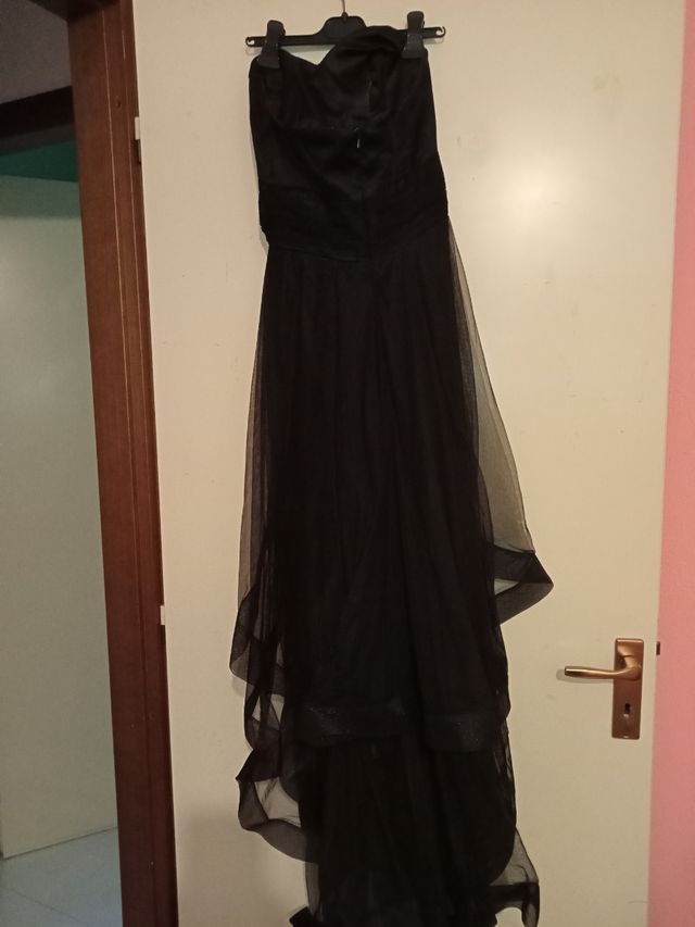 Vestito elegante nero Impero Couture taglia 42