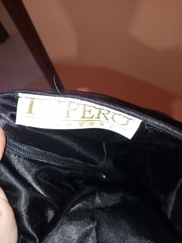 Vestito elegante nero Impero Couture taglia 42