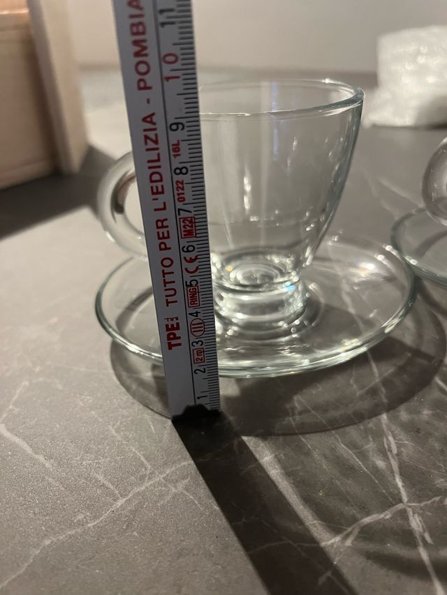 Coppia di tazze con piattino te o cappuccino