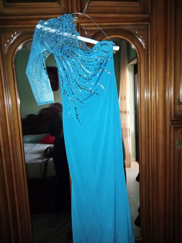 Vestito elegante celeste Impero Couture