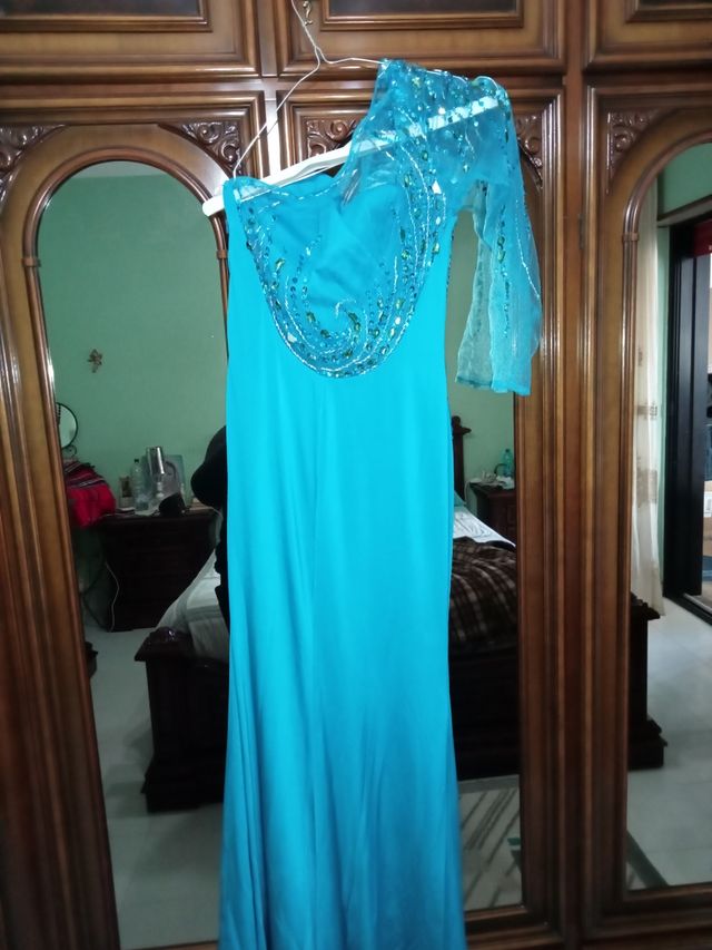 Vestito elegante celeste Impero Couture