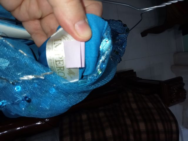 Vestito elegante celeste Impero Couture