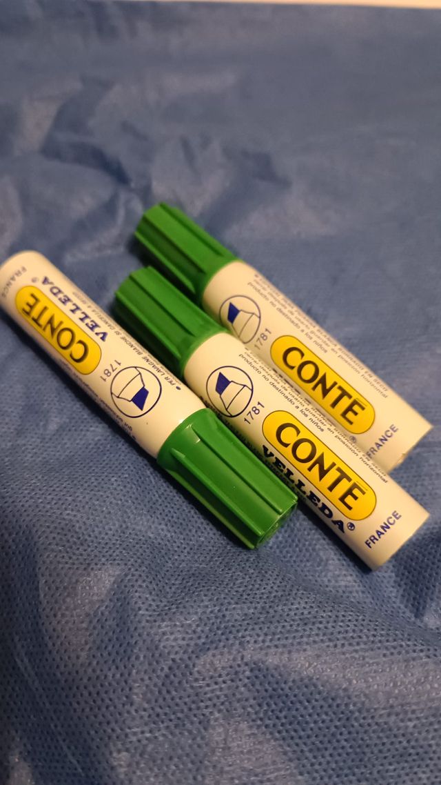 LOTE 3 ROTULADORES PIZARRA CONTÉ VELLEDA (VERDE)