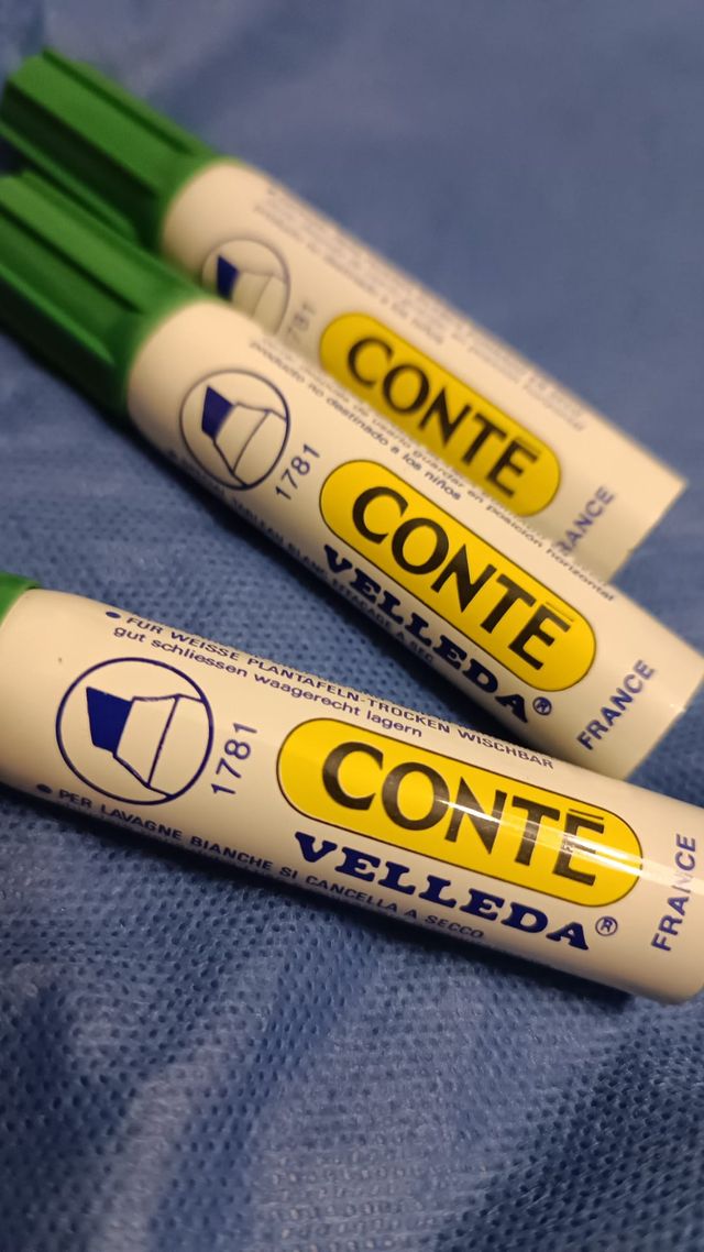 LOTE 3 ROTULADORES PIZARRA CONTÉ VELLEDA (VERDE)