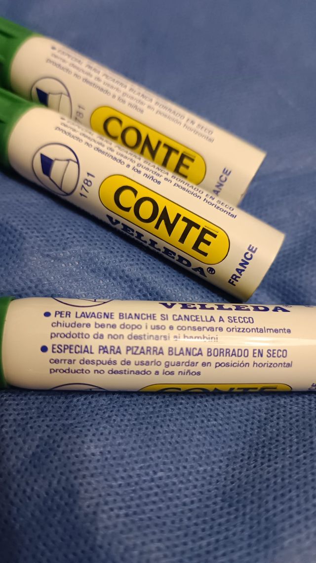 LOTE 3 ROTULADORES PIZARRA CONTÉ VELLEDA (VERDE)