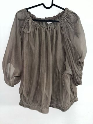 Blusa bambo vaporosa con lazo