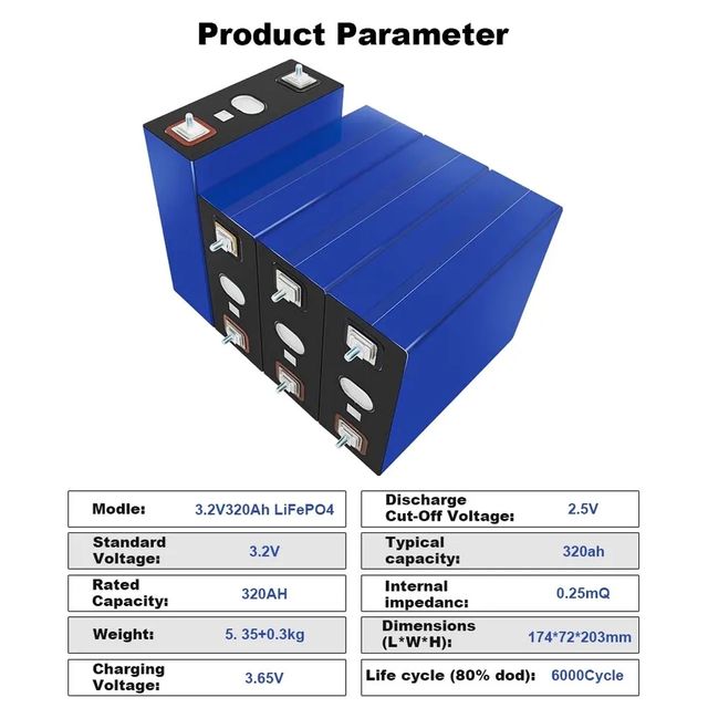 Batería lifepo4 320ah 3,2v precio por unidad