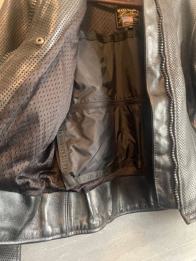 giacca Moto Vanson Leathers in pelle traforata