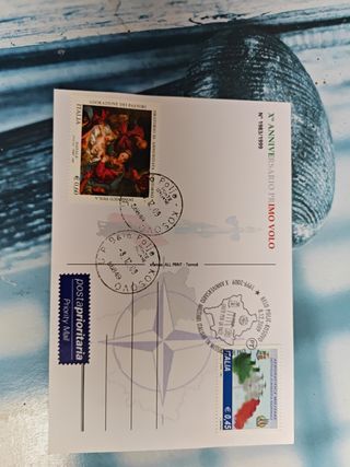 Cartolina 10° ann. primo volo Kosovo