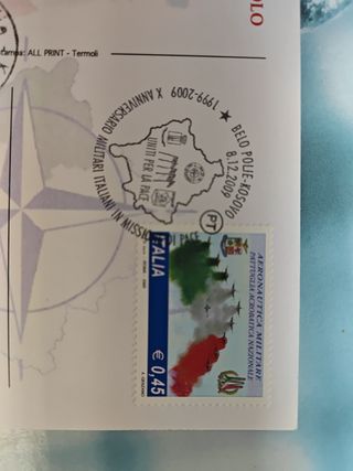Cartolina 10° ann. primo volo Kosovo