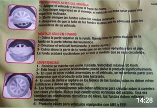 CADENAS TEXTILES PARA NIEVE Y/O NIEVE SIN USAR