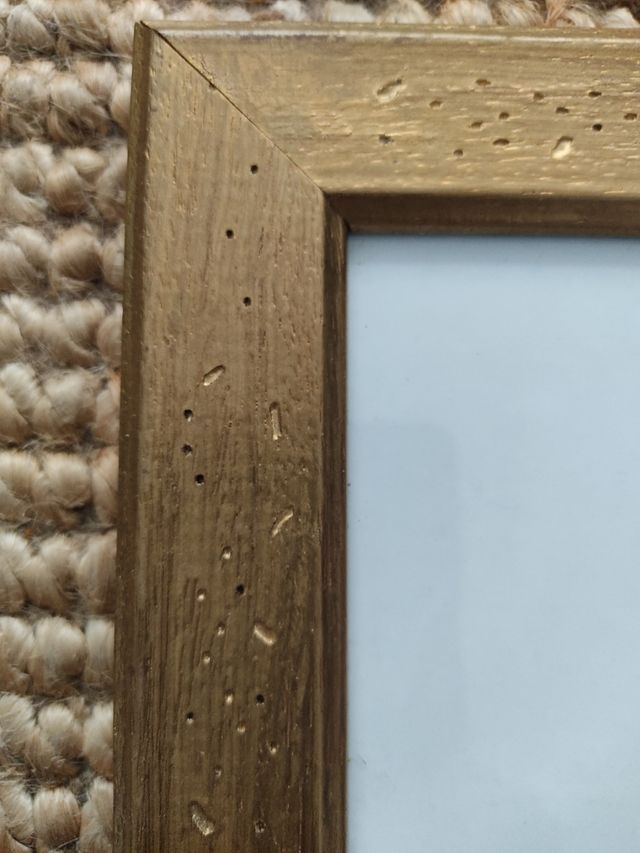 Cuadro estilo retro dorado lámina flor