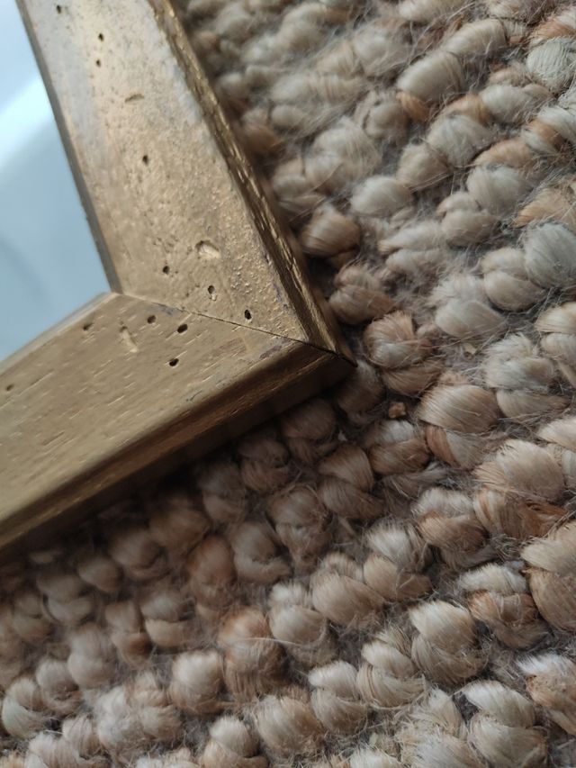 Cuadro estilo retro dorado lámina flor