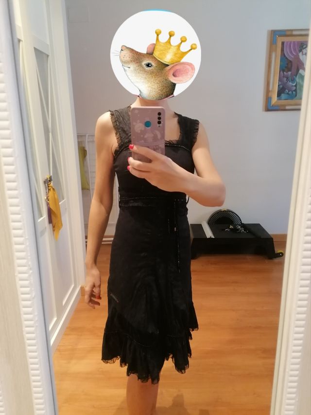 Vestido negro vintage