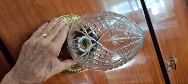 Plafón o aplique tono bronce clásico