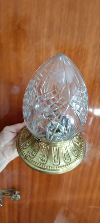 Plafón o aplique tono bronce clásico