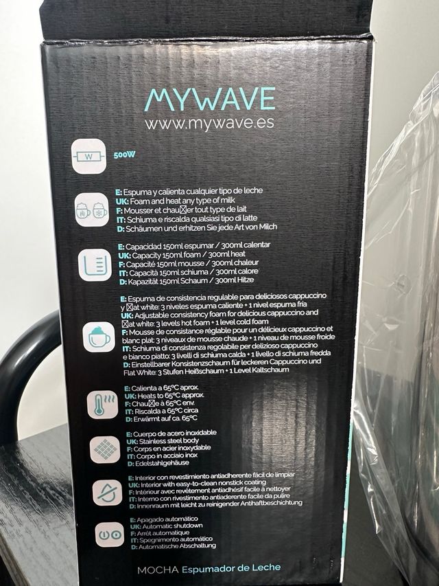 Espumador de leche MyWave - nuevo sin estrenar