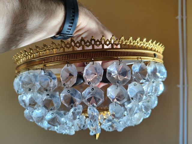 Lampara de techo cristal