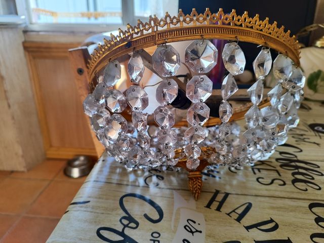 Lampara de techo cristal