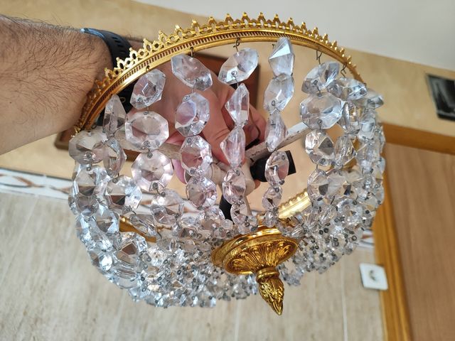 Lampara de techo cristal