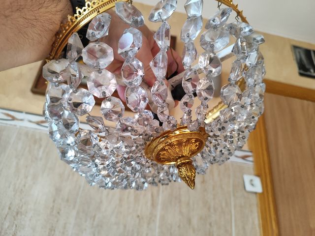 Lampara de techo cristal