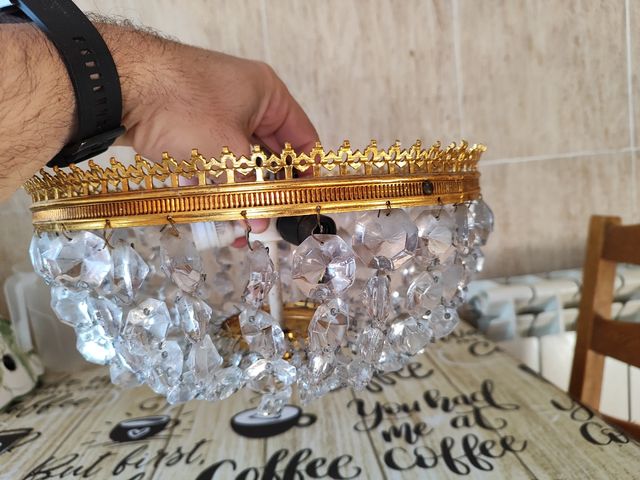 Lampara de techo cristal