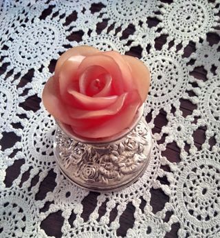 Porta candela in argento Vintage