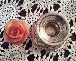 Porta candela in argento Vintage