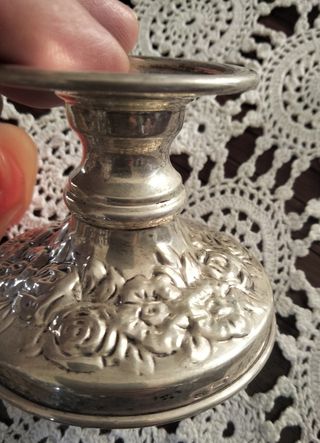 Porta candela in argento Vintage