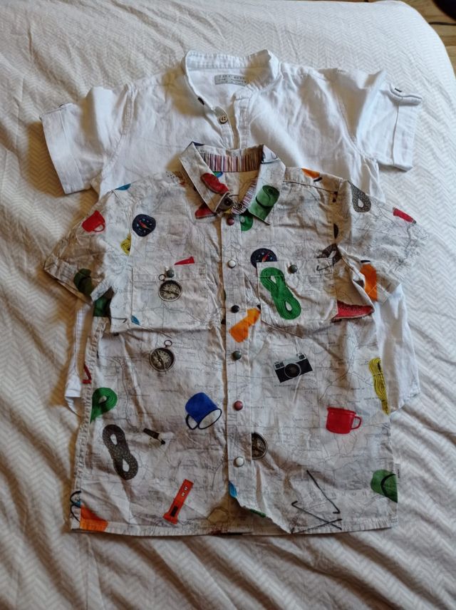 Lote 2 camisas manga corta talla 5-6