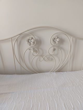 Cama 90 forja blanca