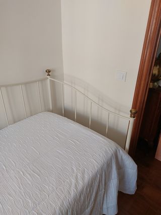 Cama 90 forja blanca