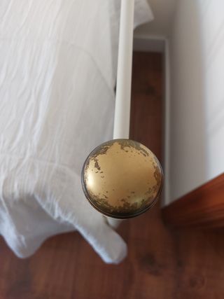 Cama 90 forja blanca