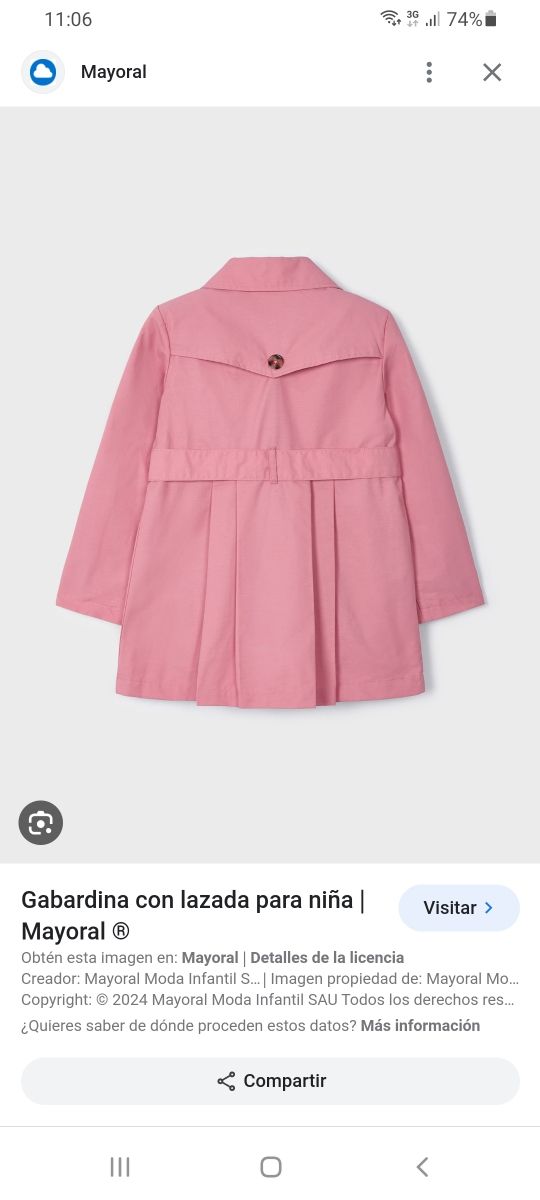 Gabardina MAYORAL NUEVA