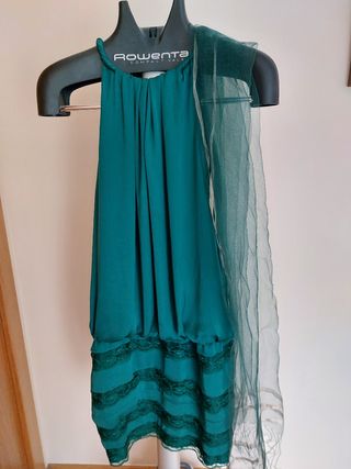 Conjunto vestido y pasmina Tintoretto.