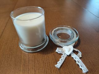 Candela in vaso 