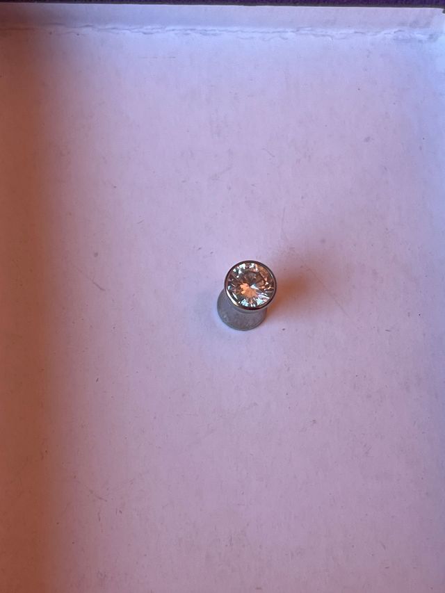 Dilatación Plug Plata con strass doble acampanado