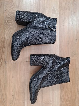 Botines purpurina T.40