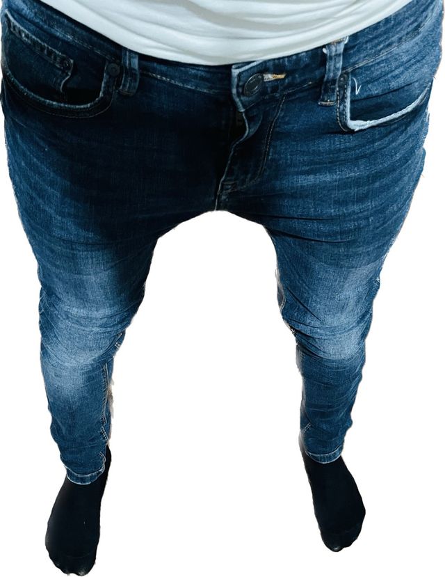 Jeans Skinny fit blu scuro Pull&Bear