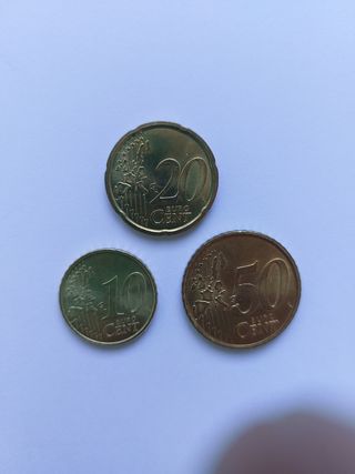 ESPAÑA 10, 20, 50 CÉNT. DE EURO AÑOS 1999 Y 2000.
