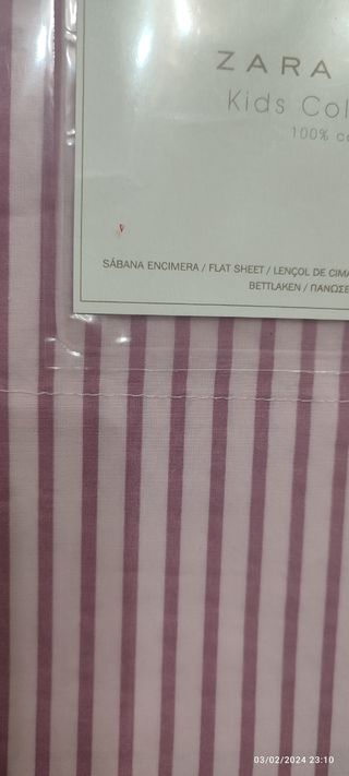 ZARA HOME, SABANA ENCIMERA DE CUNA NU