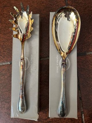 posate in argento silver plated da portata