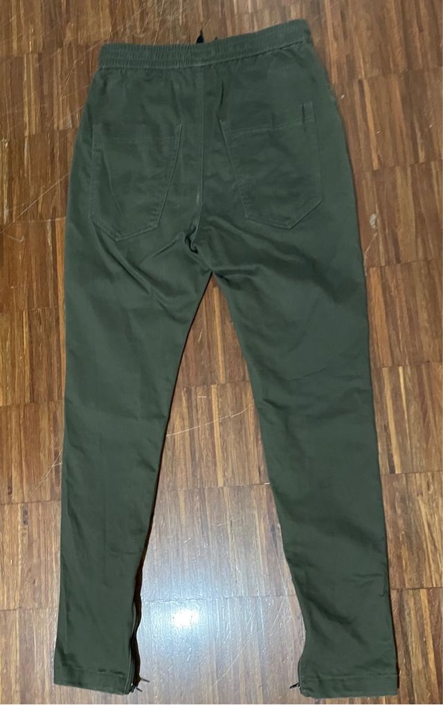 Pantaloni chino skinny verdi cavallo basso